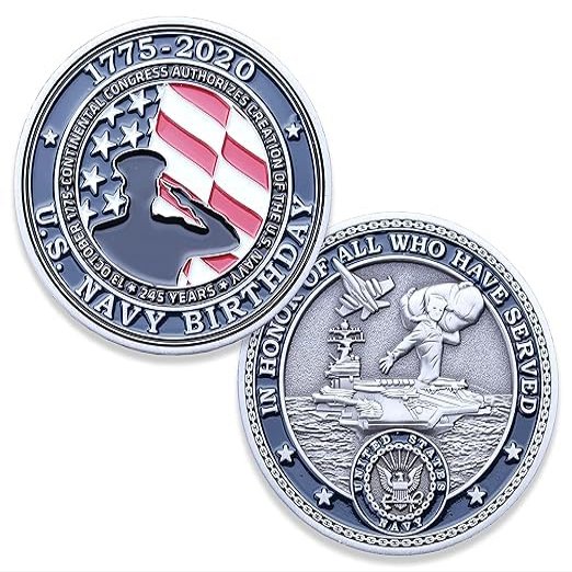 2020 U.S. Navy Birthday Commemorative Challenge Coin