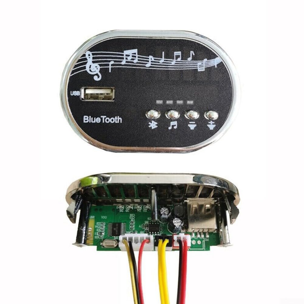 12V Music Player Module With USB Interface For Children's Ride On Car Audio System, Music Chip Music Player With Mp3 Player Circuit Board Stroller Accessories, Ride On Audio Board(No.6 12V-Bluetooth)