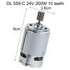 6V 12V 24V Children's Electric Car Motor RS550 RS390 RS380 RS555, 6V 12V 24V Variable Speed Motor Drive Engine Accessory for Kids Ride On Cars, 10 teeth 1 cm(555 24V 30000RPM) view 2
