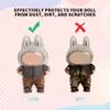 4 Piece Protective Case Compatible with LABUBU Doll, Crystal Clear Hard Display Box with Keychain, Collectible Outdoor Display Cases and Fashionable Backpack AccessoriesDoll Not Included view 2