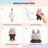 4 Piece Protective Case Compatible with LABUBU Doll, Crystal Clear Hard Display Box with Keychain, Collectible Outdoor Display Cases and Fashionable Backpack AccessoriesDoll Not Included view 3