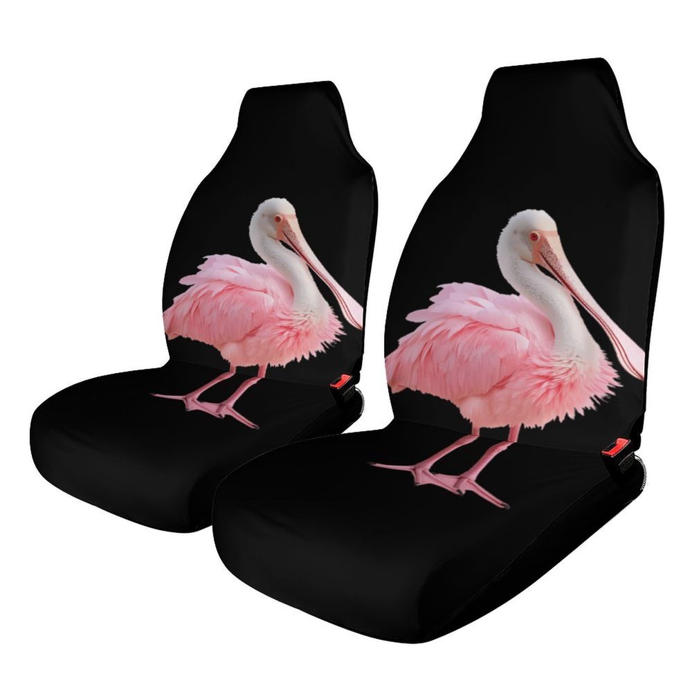 Roseate Spoonbill Universal Car Seat Covers Front Seats Protector for Women Men 2PCS