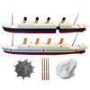 2-Pack Split Titanic Model Ship & Britannic 1 Ft Long Assembled Titanic Toys For Kids, Historically Accurate Titanic Toy, Titanic Ship, Titanic Cake Topper, Titanic Break-Apart view 1