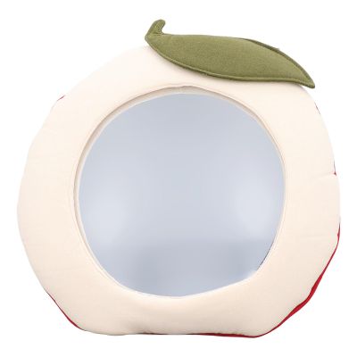 Baby Car Mirror Cute Cartoon Super Soft Fabric Acrylic Car Seat Rear Facing Mirror Safe for Infants and Toddlers in Vehicles (Apple (27x26cm/10.63x10.24in))