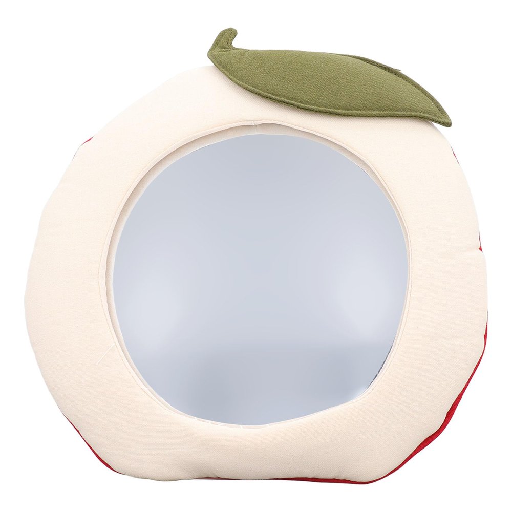 Baby Car Mirror Cute Cartoon Super Soft Fabric Acrylic Car Seat Rear Facing Mirror Safe for Infants and Toddlers in Vehicles (Apple (27x26cm/10.63x10.24in))