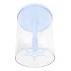 Fockety Clear Display Case, 360 Rotating Transparent Plush Doll Display Stand with 6 Hooks Rack, Removable Cover, Blind Box Showcase for Collectible Toys, Pendant Storage Box (Sky Blue) view 1