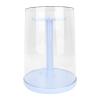 Fockety Clear Display Case, 360 Rotating Transparent Plush Doll Display Stand with 6 Hooks Rack, Removable Cover, Blind Box Showcase for Collectible Toys, Pendant Storage Box (Sky Blue) view 2