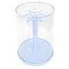 Fockety Clear Display Case, 360 Rotating Transparent Plush Doll Display Stand with 6 Hooks Rack, Removable Cover, Blind Box Showcase for Collectible Toys, Pendant Storage Box (Sky Blue) view 4