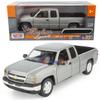 2006 Silverado 1500 Extended Cab Pickup Truck 1/25 Diecast Model Car Motor Max 79393 Grey view 1