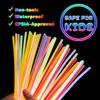 100 Pcs Glow Sticks Bulk, 8" Glow in the Dark Party Supplies - Neon Glow Stick Bracelets & Necklaces for Festivals, Concerts, Raves, Night Clubs, Halloween, Christmas, Birthdays view 2