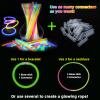 100 Pcs Glow Sticks Bulk, 8" Glow in the Dark Party Supplies - Neon Glow Stick Bracelets & Necklaces for Festivals, Concerts, Raves, Night Clubs, Halloween, Christmas, Birthdays view 4