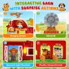 15-Piece Upgraded Farm Animal Big Barn Playset Gifts for Toddlers Christmas|Montessori Learning Toys for 18 Months Olds Girls Boys|Pretend Interactive Animal with Tractor Birthday Gifts for 2 Years view 3