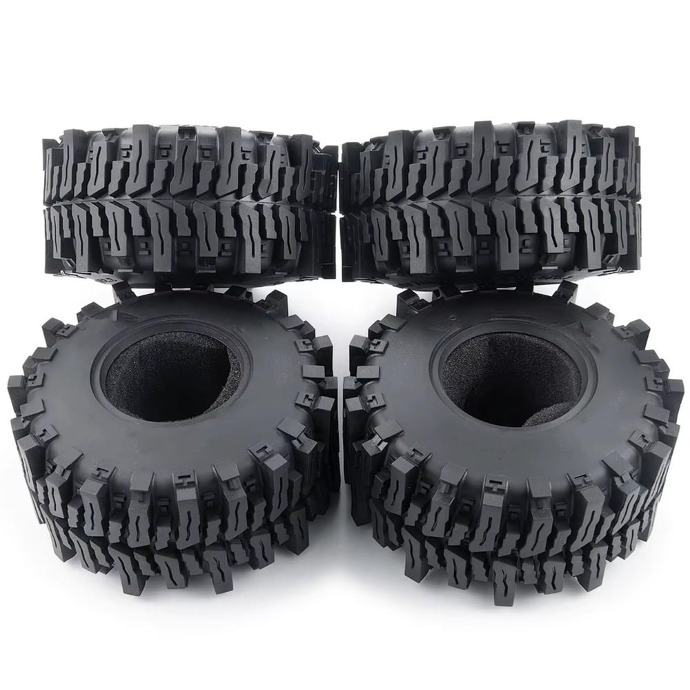 Compatible with Axial for SCX10 AXI03004 for Capra for TRX-4 1/10 RC Monster Truck Car Parts 2.2 Inch 125mm Rubber Tires Insert Sponge RC Car Accessories(4pcs)
