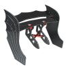 LRFHL Carbon Fiber Rear Wing Adjustable RC Tail Rear Wing Upgrade Part for ARRMA F1 V2 Limitless 1/7 RC Car, Red view 3