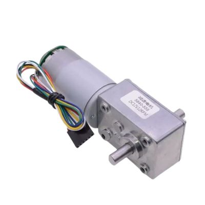 12V24V Double Shaft 5840-555 DC Gear Motor Speed Encoder Dual-Axis Robot Smart Car Electric Home Appliances DIY(470rpm,24V)
