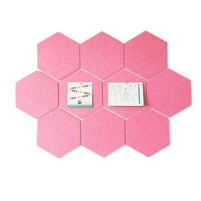 SRJUSV Felt Board 10 Pcs Creative Felt Board Decorative Felt Cork Board for Living Room Photo Display Felt Pin Board(Pink)