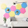 SRJUSV Felt Board 10 Pcs Creative Felt Board Decorative Felt Cork Board for Living Room Photo Display Felt Pin Board(Pink) view 2