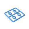 XYEIUGO Gobricks GDS-90487 11010 10067 Ring 4 on Plate, Medium Blue, 10 pcs view 1