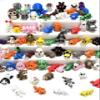 66 Pcs Mini Random 3D Printed Animal Figurines Set, Flexible Articulated Fidget Toys,Surprise 3D Printed Animals Cute Desk Decor, Easter Christmas Party Favors, Classroom Rewards view 1