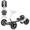 6V Kids Electric Go-Kart, Collapsible Pedal Go-Kart, with Durable and Anti-Slip Tires, Height-Adjustable Seat, Tri-Color Lighting, Ideal for Children Ages 3 to 8 view 1