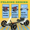6V Kids Electric Go-Kart, Collapsible Pedal Go-Kart, with Durable and Anti-Slip Tires, Height-Adjustable Seat, Tri-Color Lighting, Ideal for Children Ages 3 to 8 view 2