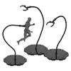 FINGERINSPIRE 3Pcs Adjustable Snake Bones Action Figure Stand Black Assembly Action Figures Display Holder with Hexagon Base Plastic Model Support Stands Miniature Model Bases for Figures view 1