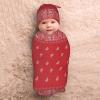 Red Paisley Bandana Swaddle Blankets Newborn Receiving Blanket Baby Swaddle Wrap Soft Sleeping Sack for Baby Girls Boys view 4