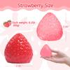 AFKLMNE 2-Pack Taba Squishy Strawberry Sensory Fidget Toys Adults, Anxiety Stress Relief Squeeze Toy, Soft Cute Kawaii Squishys for Desk, School (Red) view 2