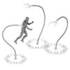 FINGERINSPIRE 3Pcs Adjustable Snake Bones Action Figure Stand Clear Assembly Action Figures Display Holder with Hexagon Base Plastic Model Support Stands Miniature Model Bases for Figures view 1