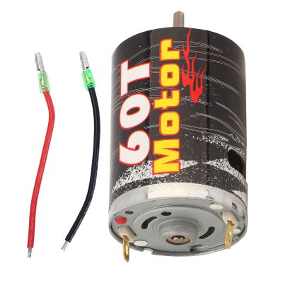 540 Brushed Motor Spare Part Accessory High Purity Copper Windings Fast Speed Large Bearing Precisely Balanced Rotor RC Car Boat 1/10 Model (M540-60T)