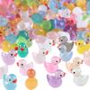 100Pcs Luminous Tiny Ducks, Mini Resin Ducksfor DIY Garden Dollhouse Duck Accessories,Miniature Duck Glow for Micro Landscape Fish Tank Garden Dollhouse DIY Decor view 1