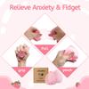 AFKLMNE 2-Pack Taba Squishy Strawberry Sensory Fidget Toys Adults, Anxiety Stress Relief Squeeze Toy, Soft Cute Kawaii Squishys for Desk, School (Pink) view 3