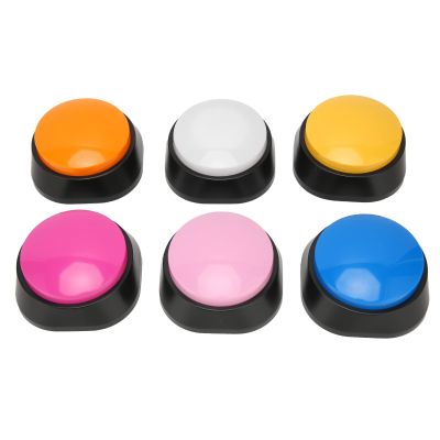 Focket 6 Color Voice Recording, Buttons for Dogs with 30 Seconds Playing Record for Pet Communication Training ABS Material