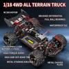 1:18 Scale RC Cars All Terrain Off Road 4WD Remote Control Car 36KM/H High Speed RC Monster Truck, Electric Vehicle with 2.4GHz Racing Car , Two 7.4V 1500mAh Rechargeable Batteries,for boys & adults view 4