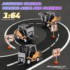 1/64 Scale Mini Desktop Drift RC Car,RC Forklift,RC Construction Vehicle 2.4Ghz with Gyro Micro Drift Racing Remote Contrl Cars Model Toys Hobby Gift for Adults and Kid Children's (Yellow-1) view 4