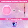 YouKnow Silicone Case for Tamagotchi Paradise Interactive Toy Digital Pet, with Screen Protector and Wrist Strap (Pink) view 2