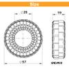 MEUS RACING Soft Silicone Rubber Inserts for 62-66mm 1.0" Tires (Orange) view 2