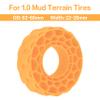 MEUS RACING Soft Silicone Rubber Inserts for 62-66mm 1.0" Tires (Orange) view 4