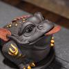 YNWDBY Desk Pets Chinese Toad Tea Pet, Purple Sand Boutique Tea Pet, Tea Toy Small Ornaments, Home Decoration Ornaments Tea Pet(A) view 3