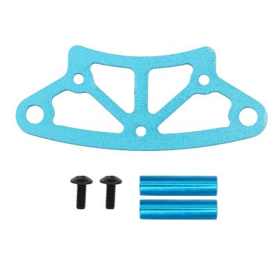 Aluminum Alloy RC Car Front Bumper High Performance CNC Machined Upgrade Accessory for HSP 1/10 Series 94102 94122 94103 94123 Durable Blue 76x32mm