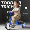 Umatoll Tricycle for Toddlers 2-5 Year Old, Ajustable Toddler Bike Outdoor Toys, Birthday Gift for Boy Girl Age 2-4, Trike with Light up Wheels (Blue) view 2