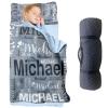 Personalized Toddler Nap Mat for Boys Girls, Custom Name Gray Sleeping Bag with Removed Pillow and Soft Minky Blanket, Kids Roll Up Nap Mat for Preschool, Daycare & Travel view 1