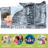 Personalized Toddler Nap Mat for Boys Girls, Custom Name Gray Sleeping Bag with Removed Pillow and Soft Minky Blanket, Kids Roll Up Nap Mat for Preschool, Daycare & Travel view 3