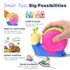 PLAYPARTY 8ft Tape Measure for Kids, STEM Educational Tool with Level, Protractor and Eraser, Retractable Snail Shaped Measuring Tapes, Child-Safe Stocking Stuffers Gift for Boys & Girls 3+, Green view 4