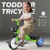 Umatoll Tricycle for Toddlers 2-5 Year Old, Ajustable Toddler Bike Outdoor Toys, Birthday Gift for Boy Girl Age 2-4, Trike with Light up Wheels (Green) view 2