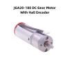 12V JGA20-180 DC Gear Motor with Hall Encoder 20mm Gearbox for DIY Model Robot Smart Door Lock Motor Encoder Code Disk(200rpm) view 2