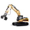 1/14 Remote Control Excavator for Adults, 2.4G 23CH 5-in-1 RC Excavator Digger with LED Lights Sound Smoke Effects, Crusher Log Grab Hydraulic Shear Claw RC Construction Vehicle Toy Gift -RTR view 3