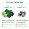 10 Pack Magnetic Balls Fidget Toy, Sensory Magnet Fidget Toys for Adults &Teens, Fun Textures Gadgets, Adults Gifts,Desk Fidgets Toys for Office Stress/Anxiety Relief(Green view 4