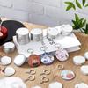 100Pieces Craft Keyrings Supplies With 100Pcs 58mm Button Badge For Making Holder Keychains Bag Luggage Decoration Button Keychains view 2