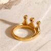IREAKZGN Stainless Steel Rhinestones Crown Rings For Women Wedding Romantic Jewelry Gift 1Pcs(6) view 4